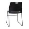 Emma and Oliver Arcana Series Heavy Duty 660 lb. Capacity Ergonomic Polypropylene Stack Chair with Perforated Back and Steel Sled Base
